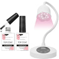 Makartt Gel Top Coat, No Wipe Top Coat Glossy Shine Finish Long Lasting 10ML Soak Off Bundle With UV Nail Lamp Luminoza 10W Rechargeable LED Light with Sensor for Acrylic Nail Extension Flash Cure