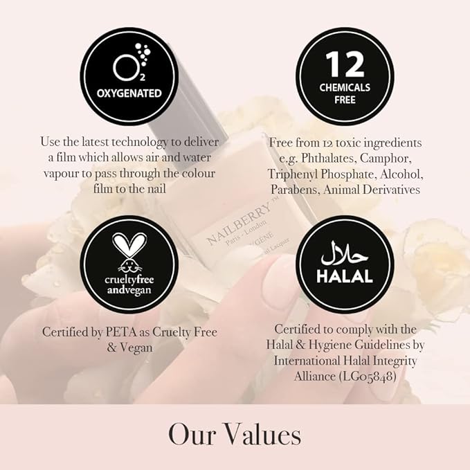 Nailberry L'Oxygéné Oxygenated Nail Lacquer | Decadence | Orange Opaque Nail Polish | UV Protected Long-Wear Nail Polish | 12-Free | Vegan | Certified Halal | Cruelty & Gluten Free | 15 ml