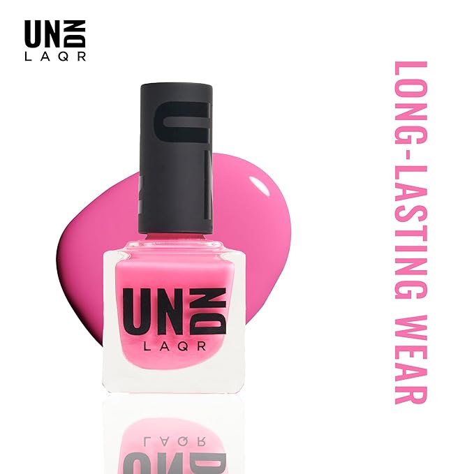 UN/DN Vegan Nail Polish - Party Favor - Pink Nail Polish - Fingernail Polish for Women and Men - Long Lasting, Cruelty Free - 0.5 oz