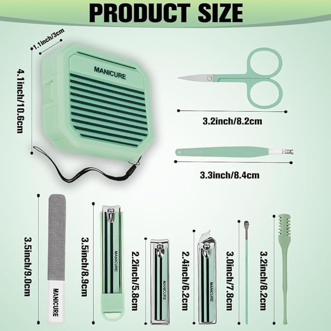 Nail Kit,Nail Clippers,Adult Easter Basket Stuffers Men,Manicure Set,Green Gifts for Women,Cuticle Trimmer,Manicure Kit,Easter Gifts Under 10 Dollars for Men Women,Pedicure Tools for Feet