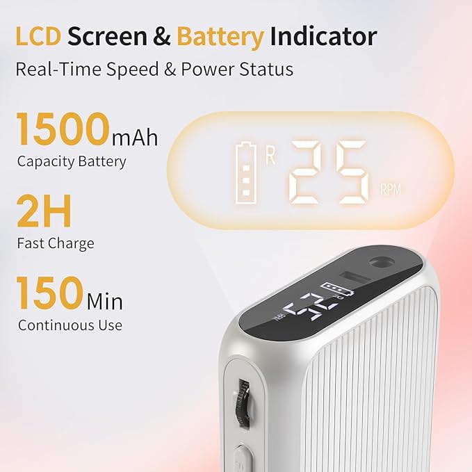 Vinid Professional Electric Nail Drill - 38,000RPM Rechargeable Manicure Kit for Filing, Cuticle Care, Buffing & Polish Removal with Adjustable Speed, Quiet Motor & Portable Design, White