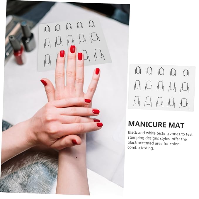 Beaupretty 2pcs Nail Coloring Pad Nail Paste Tool Nail Salon Supply Colorized Silicone Pad Nail Coloring Mat Manicure Cushions Washable Manicure Mat Manicure Coloring Mat Manicure Mats