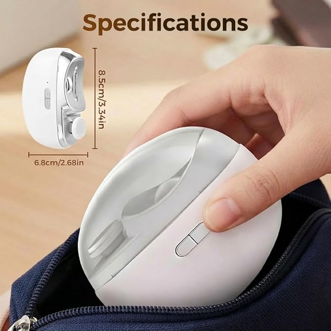 Electric Nail Clipper, 2026 Upgrade 2 in 1 Electric Polishing Automatic Nail Clippers for Seniors and Adults, Multifunctional Nail Trimmer with 2 Adjustable Speeds (White)