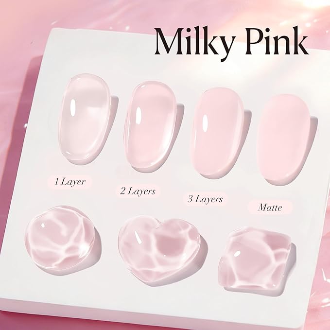 AZUREBEAUTY Builder Nail Gel, 18ml 7-in-1 Nude Pink, Beginner Friendly, 30-Day Nail Strengthener Extension Glue, For Home Salon DIY & Gifts