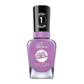 Sally Hansen Miracle Gel Neons Salon Quality Nail Polish | Gel-Like Formula, Two-Step System, No UV Light Needed, Long Lasting | Opaque, Glossy | 54 Violet Voltage | Bright Purple Nail Color