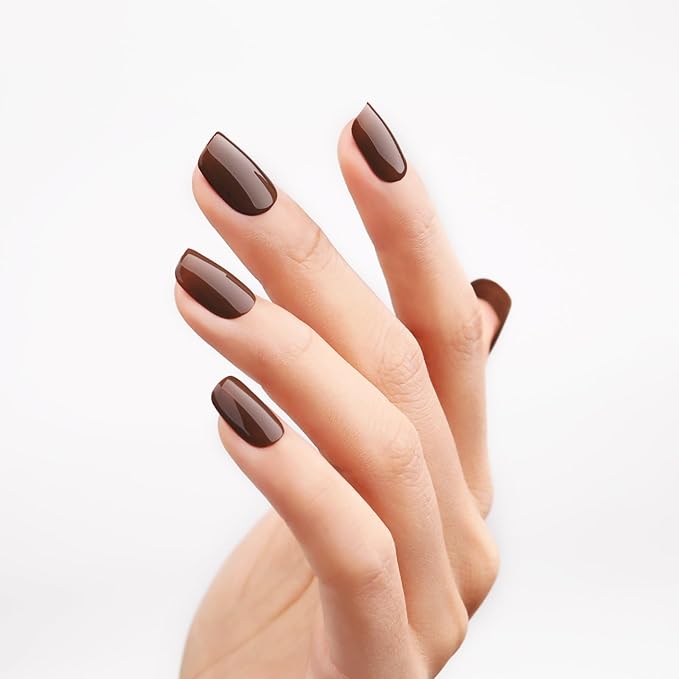 Gel Polish, 0.5 Fl Oz Chocolate Brown Gel Nail Polish Autumn Winter Art Starter Manicure Salon DIY at Home Soak off LED UV