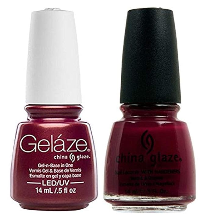 China Glaze Gelaze Tips and Toes Nail Polish, Seduce Me, 2 Count