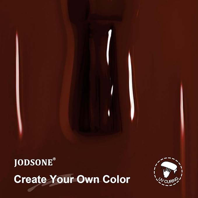 JODSONE 16.5ml Dark Brown Gel Polish U V Soak Off Nail Lacquer for Salon Quality Manicures at Home Long Lasting Dark Brown Polish for Romantic Nail Art Designs