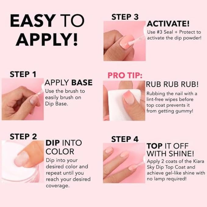 KIARA SKY Dip Manicure Nail Liquid Essentials | 0.5 fl oz | Step #4 Top Coat (creates shine, protects nails from sun’s harmful rays)