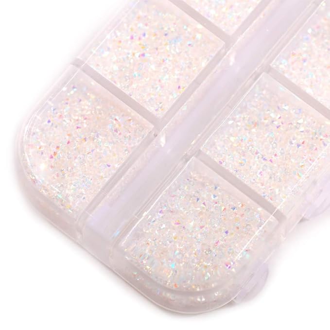 17280Pcs Micro Crystal Strass Glass Nail Art Rhinestones 1.1MM Mini Diamond Manicure DIY Accessories (AB)