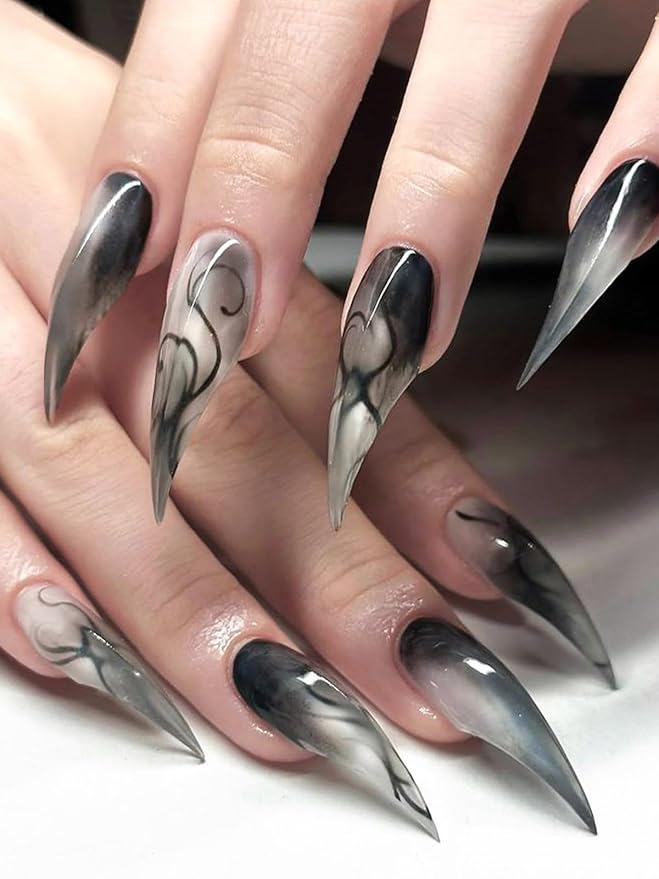 EBANKU Dual Nail Forms for Poly Extension Gel, 150 PCS Clear Eagle Claw Nail Molds Reusable 15 Sizes Hawk Curve Nail Extension Forms for Builder Gel Manicure Design Salon DIY