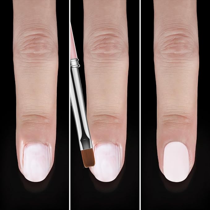 JASSINS Nail Clean Up Brushes,4PCS Gel Polish Nail Brushes Manicure Tools,For Nail Art Design Pen Painting DIY and Cleaning Nail Polish Mistakes on the Cuticles (PINK)