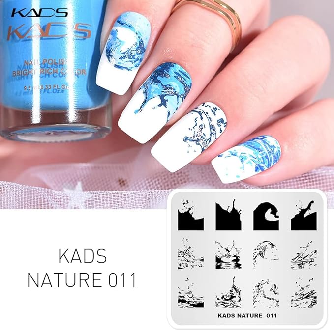 KADS Nail Art Stamp Plate - Ocean Sea Mermaid Series Nail Stamping Plate Template Image DIY Decoration Tool