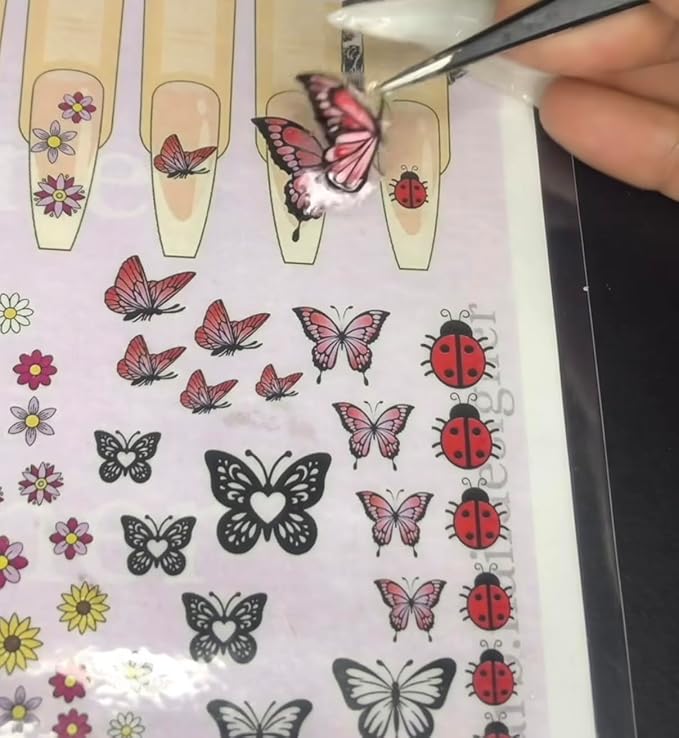 Gel & Acrylic Nail art Practice Sheet,Reusable Nail Art Training mat DIY Sticker Stencil Guide French Tip stiletto Nail Sculpting 3D Nail Design Worksheet Nail Tech Practice Gel X acrylic nails (9)