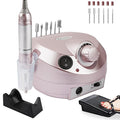 Portable Electric Nail Drill, 30000RPM Nail Drill with 6 NailDrill Bits and Sanding Bands, Nail File Kit for Acrylic, Gel Nails, Dip Powder, Manicure and Pedicure for Home Salon Use, Rose Gold