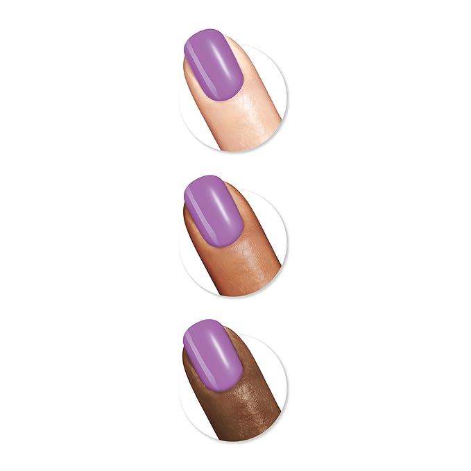 Sally Hansen Miracle Gel Neons Salon Quality Nail Polish | Gel-Like Formula, Two-Step System, No UV Light Needed, Long Lasting | Opaque, Glossy | 54 Violet Voltage | Bright Purple Nail Color