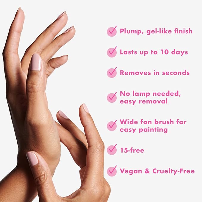 Olive & June Long Lasting Nail Polish | Plump Gel-Like Finish No Lamp Needed | Lasts up to 10 days | Salon-Quality 15-Free Vegan & Cruelty-Free Chip-Resistant | HZ Dusty Rose