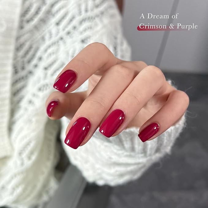 GAOY Red Gel Nail Polish, 16ml Soak Off Gel Polish, UV Light Cure for Nail Art DIY Manicure at Home, 4159 Midnight Rose