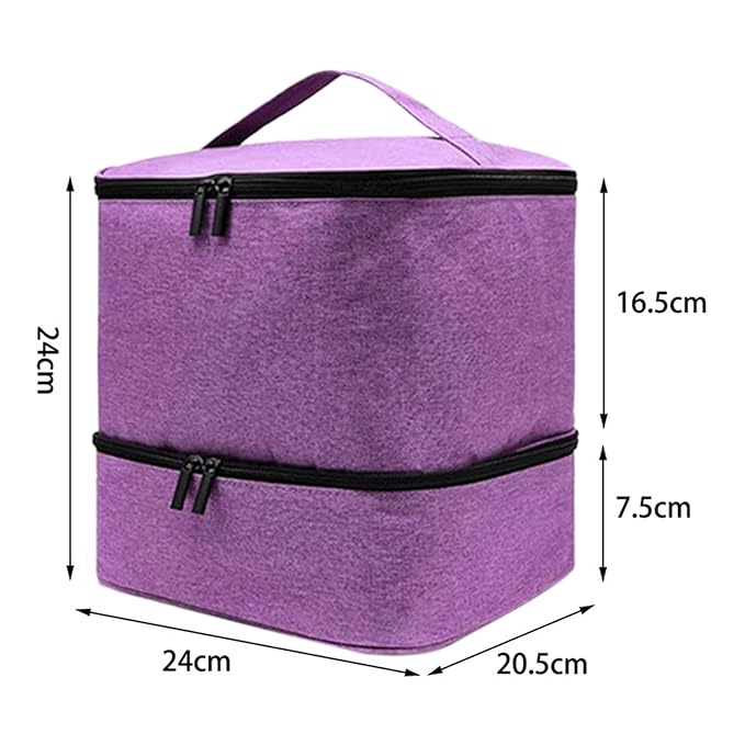 Double Layer Nail Polish Organizer Bag, Gel Nail Polish Organizers and Storage Box for Nail Varnish