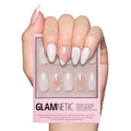 Valentines Day Glamnetic Press On Nails - Lovey Dovey | Glossy, Semi-Transparent Short Almond Nails with Abstract Accents, Salon Quality | 15 Sizes - 30 Nail Kit with Glue