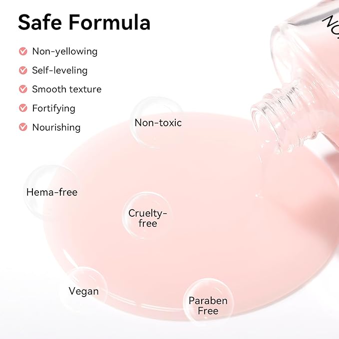Ridge Filler Base Coat 3-in-1 Nail Strengthener Growth for Damaged Uneven Nails & Ridges, Nourish VE & Protein-Fortifying Leveling Base for Smooth, Flawless Polish | Vegan Cruelty Free