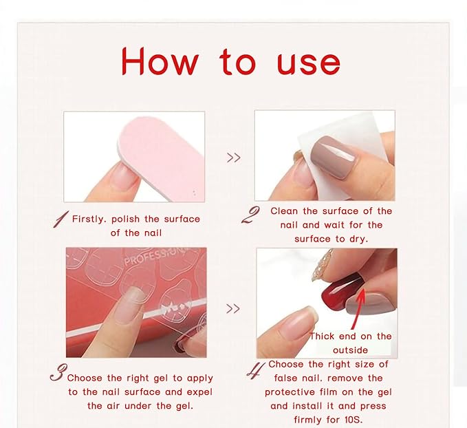 Goth Red Black Press On Nails Almond -Medium Press On Nails with Nail Glue, Fit Perfectly & Natural Reusable Stick On Nails in 12 Sizes - 24PCS Soft Gel Glue On Nails Kit