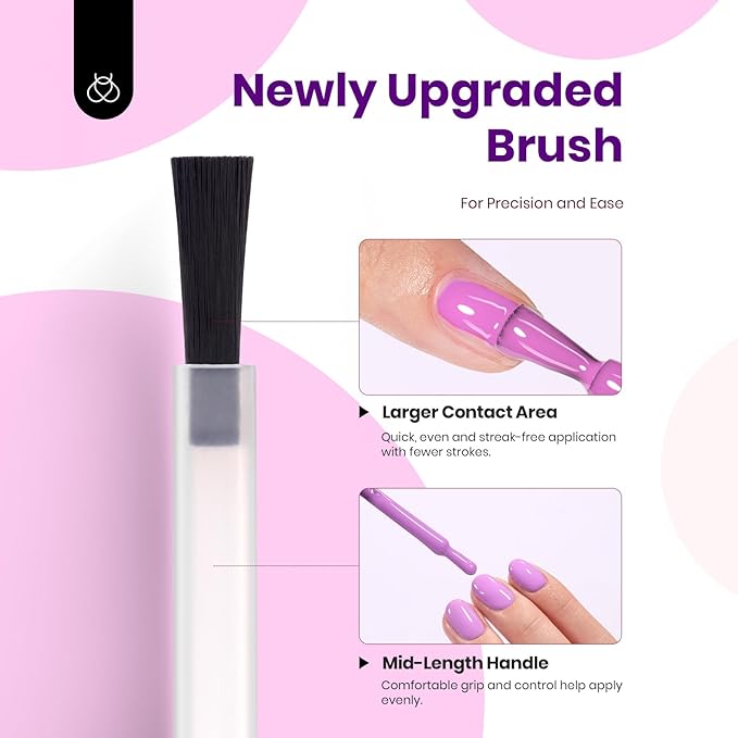 Beetles Pastel Gel Polish - Fairy Tale Dream 6 Colors Hema-Free Gel Polish Set, 15ML Pastel Yellow Pink Blue Purple Nail Colors, with Colorful Bottle Soak off Uv Led Lamp Nails