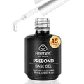 beetles Gel Polish Gel Base Coat, 15ml Prebond Base Gel Nail Polish Long Lasting Soak Off U V Nail Lamp Base Coat Upgraded Formula for Salon DIY Design Manicure Gifts for Women