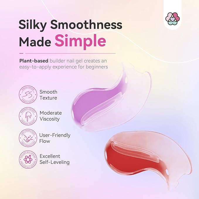 SAVILAND Builder Nail Gel 24 Colors: Castor Oil & Vitamin E Builder in a Bottle Translucent Color Hard Gel for Nails Strengthener Extension Care Repair Home Salon Professionals