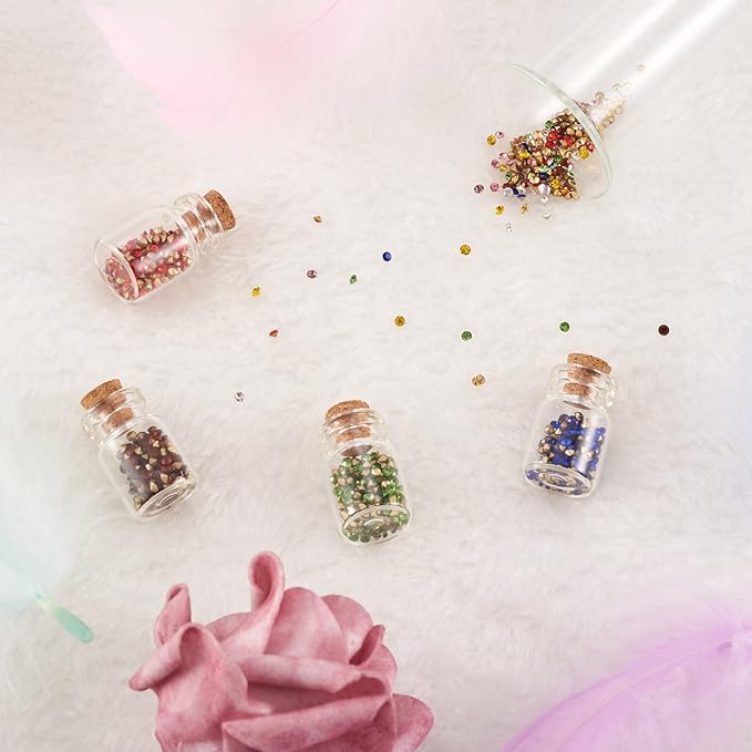 Craftdady 5500Pcs 2mm Faceted Glass Rhinestone 11 Colors Pointed Back Crystal Diamante Gems Birthstone Faceted Cabochons for Nail Arts Decoration Jewelry Making Wedding Bouquet
