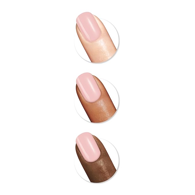 Sally Hansen Miracle Gel Salon Quality Nail Polish | Gel-Like Formula, Two-Step System, No UV Light Needed, Long Lasting | Semi-opaque | 248 Once Chiffon A Time | Light Neutral Pink Nail Polish
