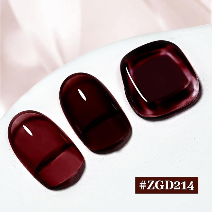 16.5ml Jelly Dark Red Nail Polish Large Volume Quick Dry Nail Polish, Long Lasting Shine, Fingernail Toenail Nail Art DIY Home Travel Nail Art Gift