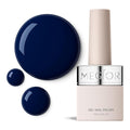 MEGIOR Navy Blue Gel Nail Polish 0.5 Fl Oz Dark Blue Long Lasting Soak Off UV LED Lamp Light Curing TPO Free Gel Polish Kit for Salon and Nail Art Starter Manicure DIY at Home