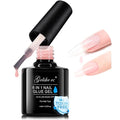 Gelike EC Gel Nail Glue UV Light: Nude 6 in 1 Adhesive Gel Nail Polish, Strong Nail Glue for Press On Nails Nails Acrylic Tips, Long Last - Nail Art Gift for Home Salon Beginner DIY