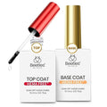 Beetles HEMA-Free Gel Top and Base Coat 15ml, TPO Free No Wipe Clear Glossy Gel Nail Polish Set Long Lasting Soak Off UV Lamp Upgraded Safe Low-Sensitivity Formula Nail Gifts for Women