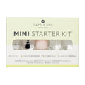 Dazzle Dry Complete Starter Mini Kit | Step 1 - Nail Prep, Step 2 - Base Coat, Step 4 - Top Coat, Transform - Ridge Filler & Revive - Polish & Top Coat Thinner.