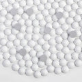Beadsland 288pcs Flat Back Crystal Rhinestones Round Gems for Nail Art and Craft Glue Fix, Chalk White, SS30, 6.3-6.5mm
