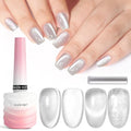 Major Dijit Cat Eye Gel Nail Polish 15ml Moonlight Glass Smoothie Cateye Soak Off U V LED Magnetic Shimmer Velvet Gel Nail Polish Nail Art Manicure Salon DIY Home (C12)