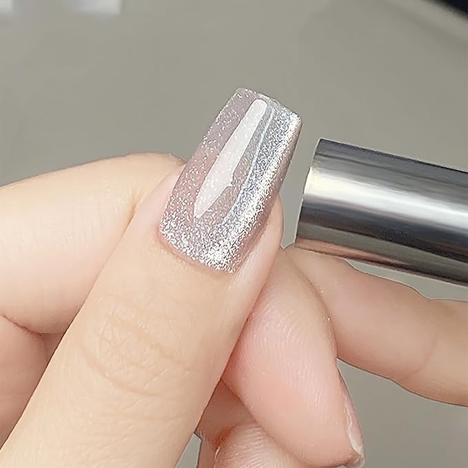 10Pcs Cat Eye Magnet for Nails 3D Cat Eye Nail Art Magnet Strong Pen Double Head Cat Eye Magnet Stick Cat Eye Gel Nail Polish Magnet Manicure Tool For Nails Double-Head Nail Magnetic Stick
