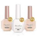 MelodySusie Hema Free Top Coat Base Coat Matte Top Coat Set Long Lasting Shine Finish Soak Off UV LED Nail Lamp Nail Art Design Manicure Kit Perfect Gifts for Women Girls 3 Pcs 15ml Clear