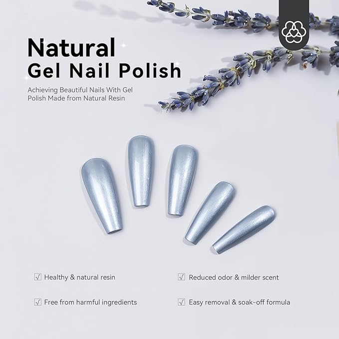 SAVILAND Metallic Gel Nail Polish Set: Silver & Gold Chrome Gel Polish 3D Metal Painting Gels Mirror Nail Polish Soak Off UV LED Chrome 3D Effect Nail Glue Gels for Salon Manicure Home DIY