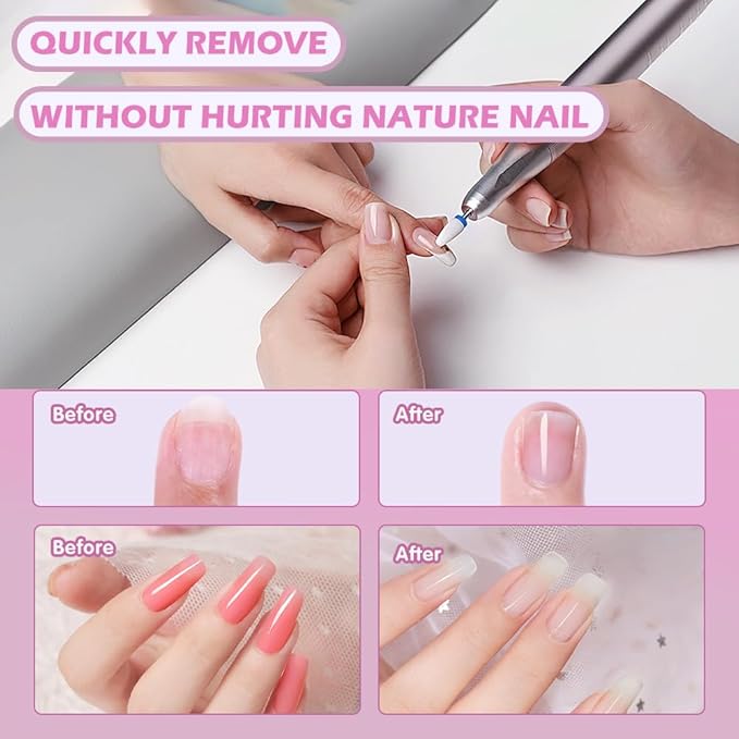 21pcs Nail Drill Bits Sets, 3/32 Inch Cuticle Electric Nail File and Ceramic Acrylic Gel Nail Bit Kit, Acrylic Nail Art Tools, Carbide Remover Bits for Manicure Pedicure, Home Salon