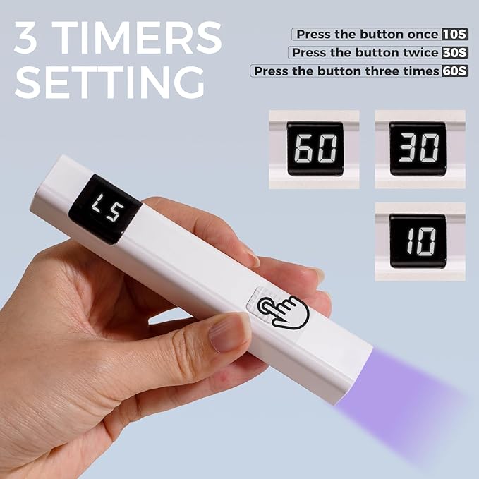 Oneleaf Rechargeable Cordless Nail Lamp with Adjustable Stand, Portable LED Nail Dryer for Gel Polish, Digital Timer & 99s Fast Cure, Ideal for Home & Travel Use