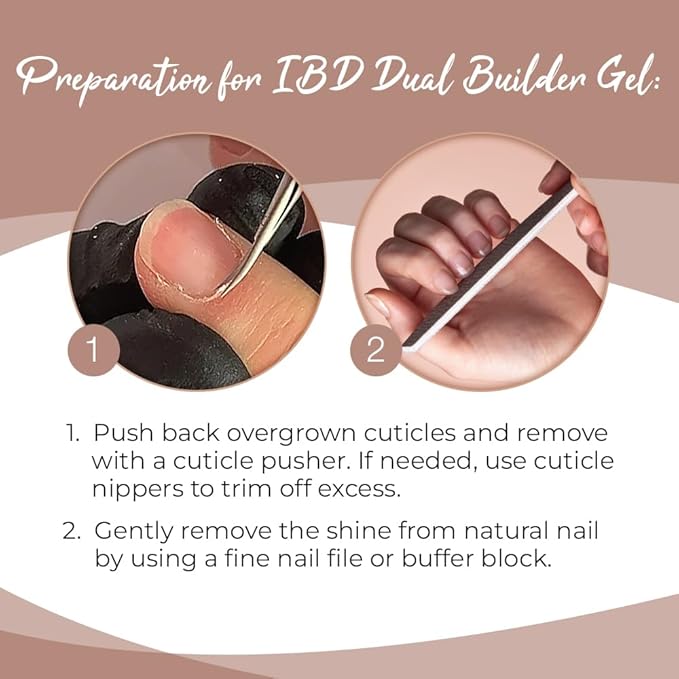 ibd Dual Builder Gel in Warm Nude, Soft Gel and Adhesive, Easy Soak Off, 0.5 oz
