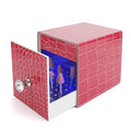Nail Drill Bit Holder,Blue UV Light Box for Grinding Heads Dustproof Stand Displayer Acrylic 48 Holes Nail Salon Organizers Manicure Tools with USB Charging, Pink (Not Inlcude Drill Bits)