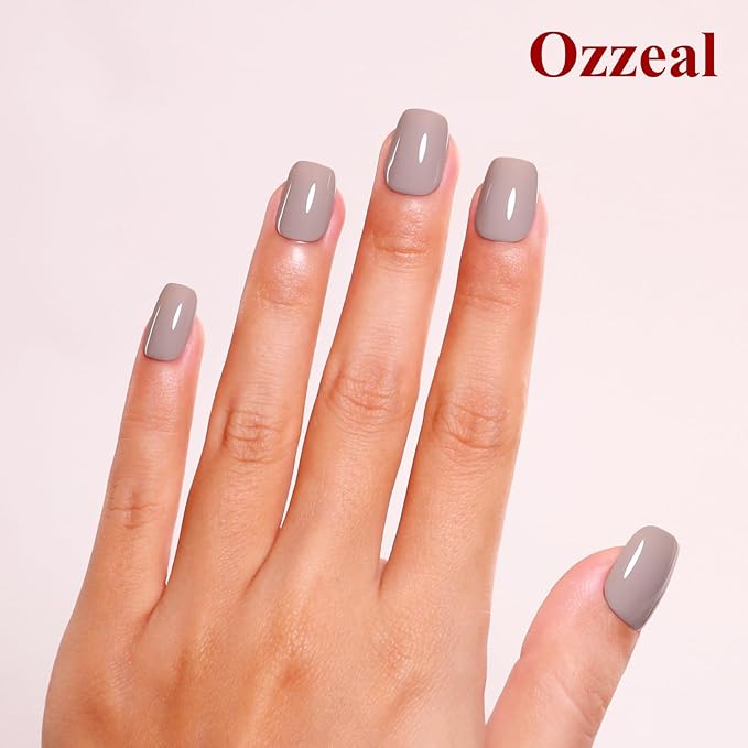 Gel Polish, 0.5 Fl Oz Light Brown Gel Nail Polish Nude Autumn Winter Soak Off LED UV Light Coffee Gel Nail Polish Art Starter Manicure Salon DIY Nail Gel Polish