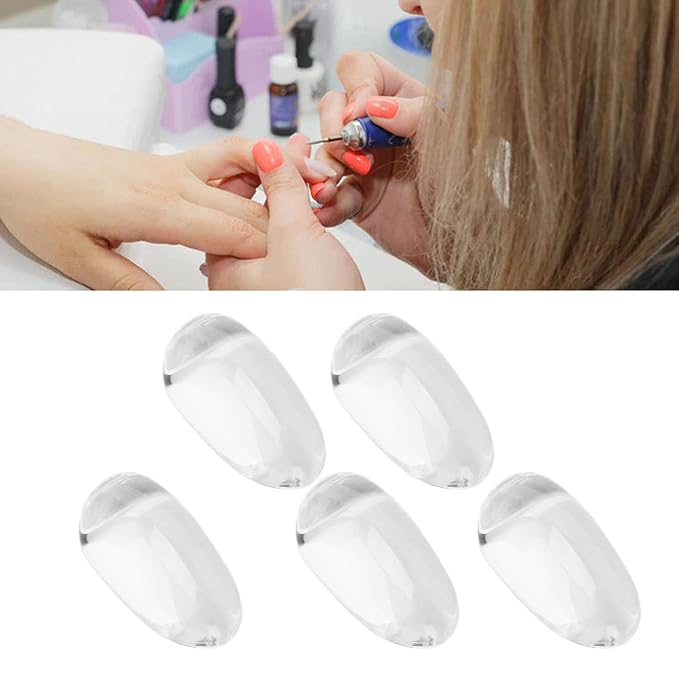 Dioche 50pcs Clear Glass Nail Polish Gel Color Display Card, Clear Glass Nail Art Color Display Tips for DIY Manicure Salon, Glass Exquisite Nail Decoration for Women, Wholesale Business