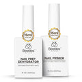 Beetles Nail Dehydrator and Primer Acid Free and Hema-Free Natural Prep Dehydrate and Bond Primer Fast Dry Nail Supplies 15ml 2Pcs Professional Salons Set