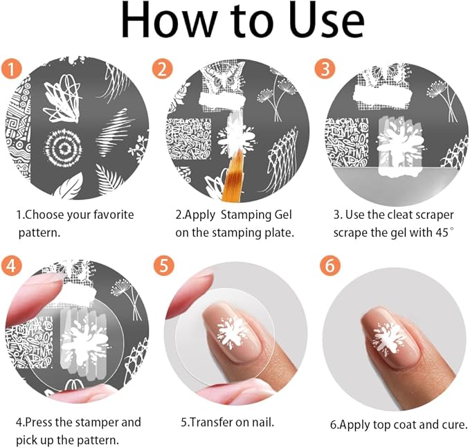 PH PandaHall 3pcs Vintage Texture Nail Stamping Plate Graffiti Text Nail Art Stamper Butterfly Nails Arts Stencils Rose Flower Nails Design Stamp Manicure Image Plates for Women Manicure Salon Print