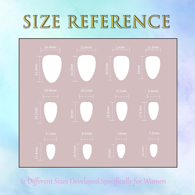 Press on Nails Short Almond Fake Nails White French Tip Glue on Nails Glossy Acrylic Nails Press ons Pink Full Cover Artificial Stick on Nails for Women 24 Pcs